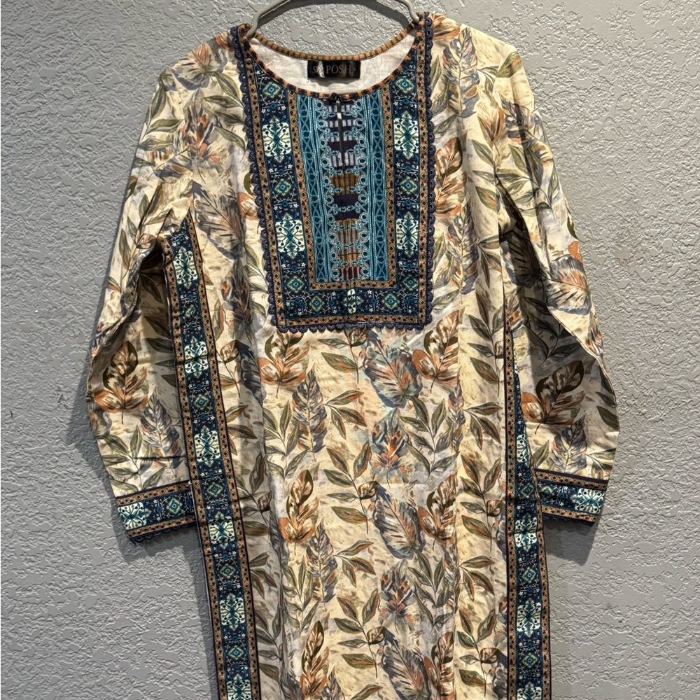 Floral Embroidered Long Dress